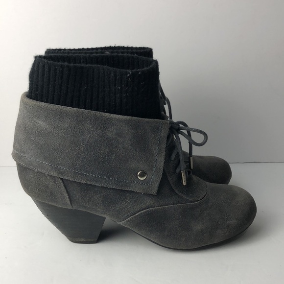 Dr Scholls Ali Elephant Grey Lace Up Ankle Boots - Picture 3 of 8